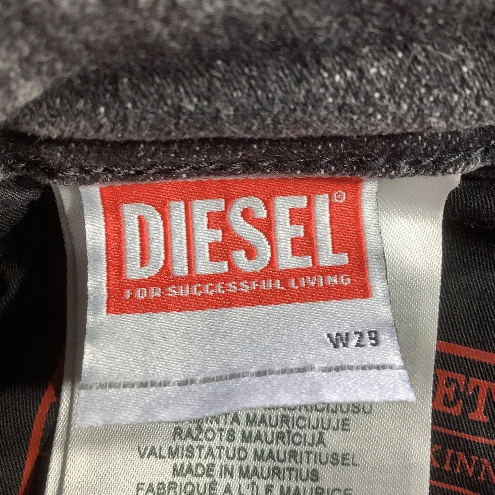 Diesel 1979 Sleenker Skinny Fit Jeans Mens 29 x 32 Faded Black Grey Denim NWT